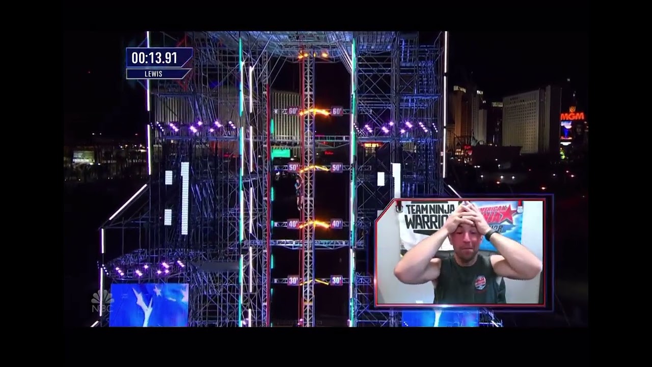 Jay Lewis at the Vegas Finals Stage 4 American Ninja Warrior 2022
