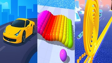 Race Master 3D VS Canvas Run VS Spiral Roll - All Levels Gameplay Android iOS Ep 1