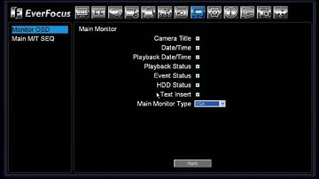 Part 9: An Introduction to the EverFocus ECOR Display Menu