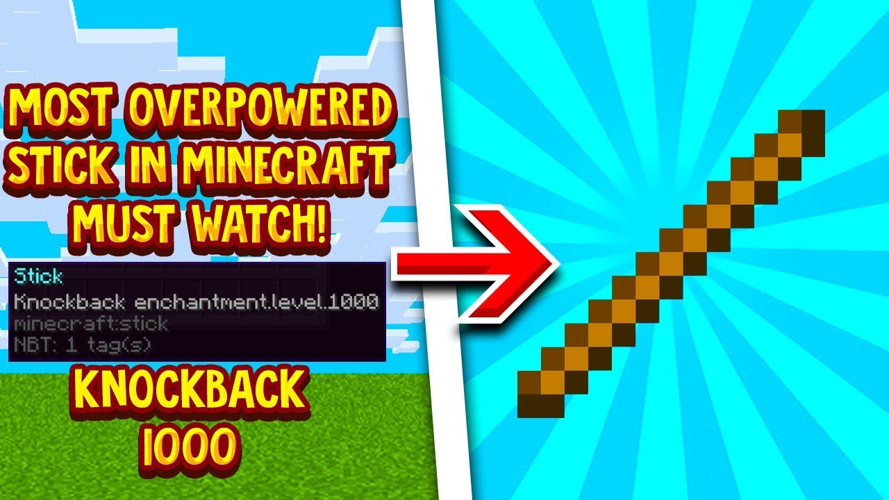 How To Get A Knockback 1,000 Stick In Minecraft 1.14! (2019) - YouTube