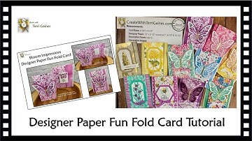 Create with Terri Gaines Designer Series Paper Fun Fold Card Tutorial