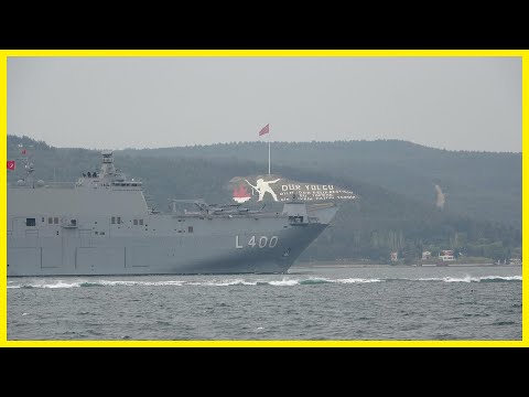 TCG Anadolu, Çanakkale Boğazı'ndan Geçti