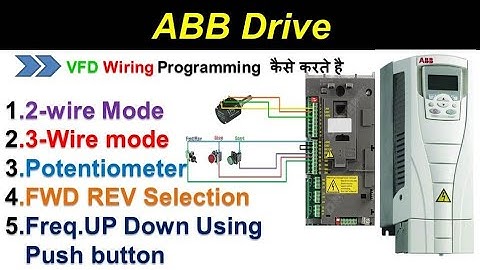 🔴 abb drive parameter setting | 2/3-Wire Mode | potentiometer | FWD REV #acs550 | Hindi