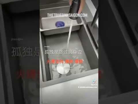 Video Bồn - Chậu rửa chén bát 1 ngăn hố lớn Inox SUS 304... - youtube