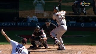 SF@ARI: Bumgarner belts two homers on Opening Day