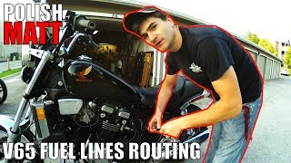 Polish Matt - 1984 Honda VF 1100C V65 Magna fuel lines routing with extra filter and VFR fuel pump