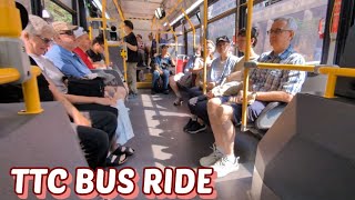 TTC 19 Bus Ride along Bay Street from Elm Street to Union Station