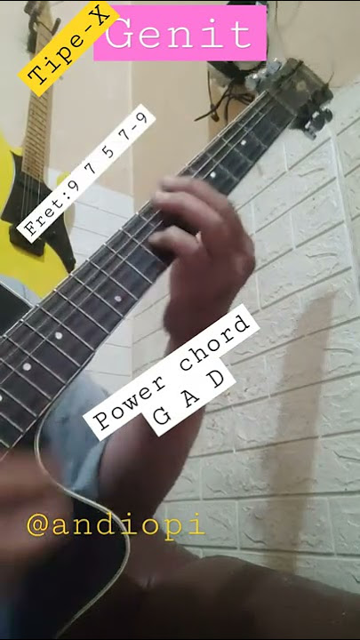 Genit - Tipe-X Tutorial Gitar INTRO #shorts