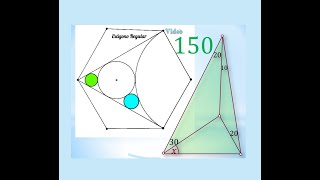 المسألة الشهيرة للدوائر داخل المسدس   -  حساب زاوية في مثلث يحوي الزوايا : 20  و  20  و 10  و 30