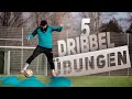 5 DRIBBLING ÜBUNGEN, UM AN JEDEM GEGNER LEICHT VORBEI ZU KOMMEM (Dribbling, Ballführung, Technik)