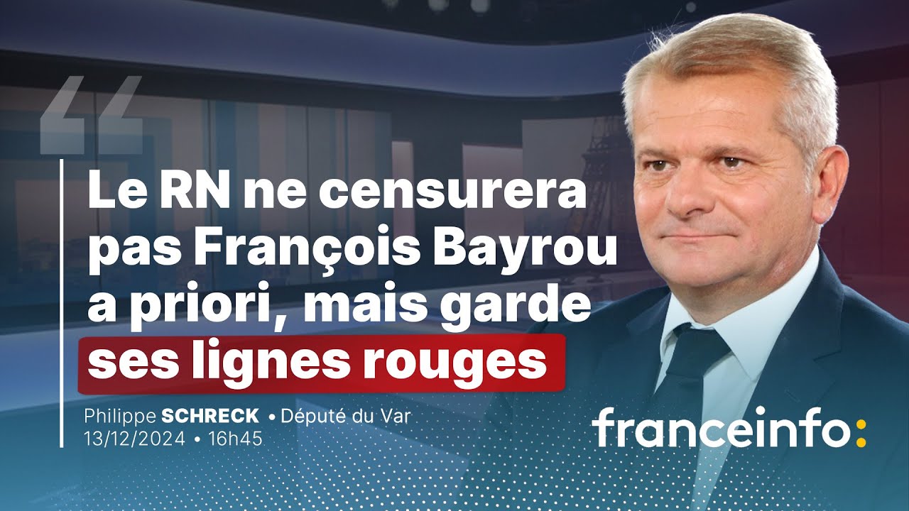 Le RN ne censurera pas François Bayrou a priori, mais garde ses lignes rouges.