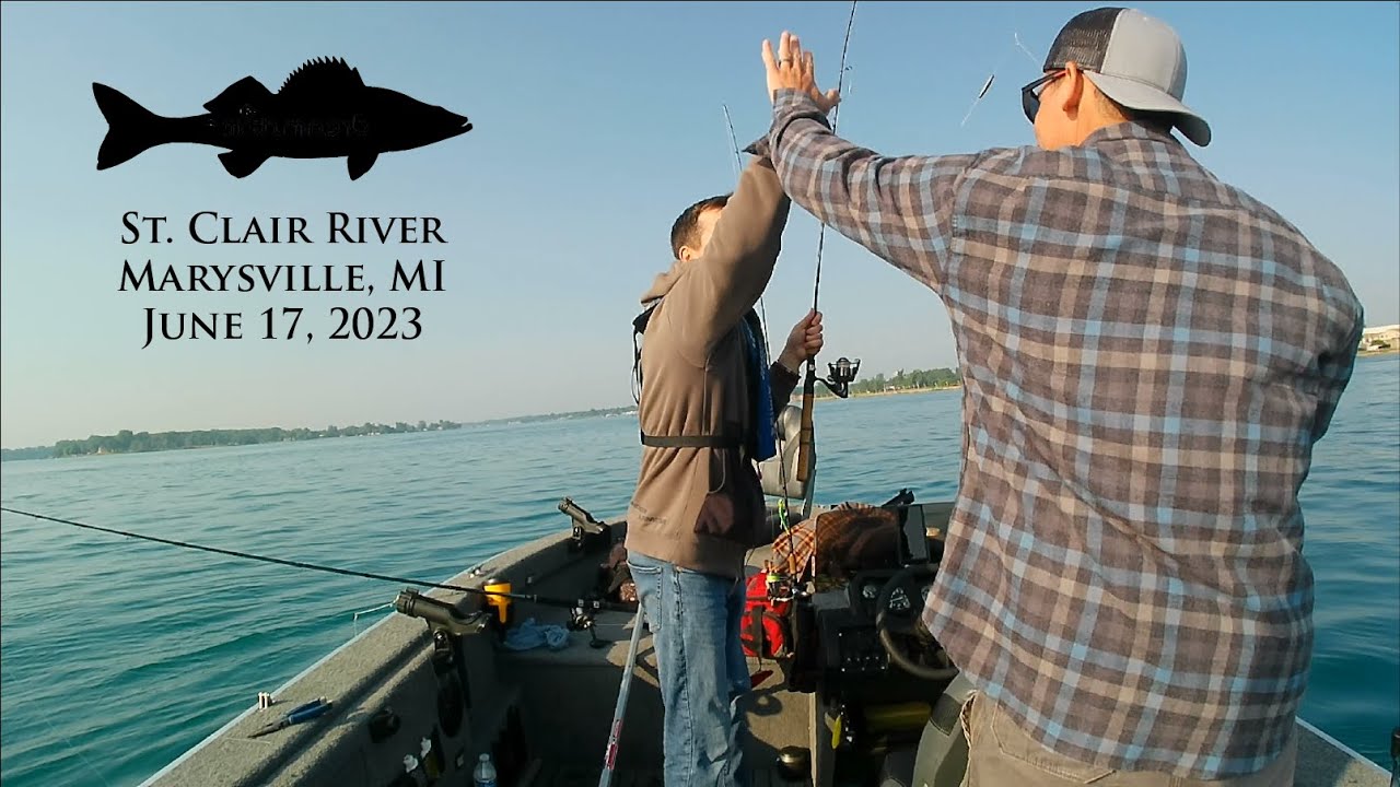 Walleye Fishing - St. Clair River - Marysville 6/17/23 - YouTube
