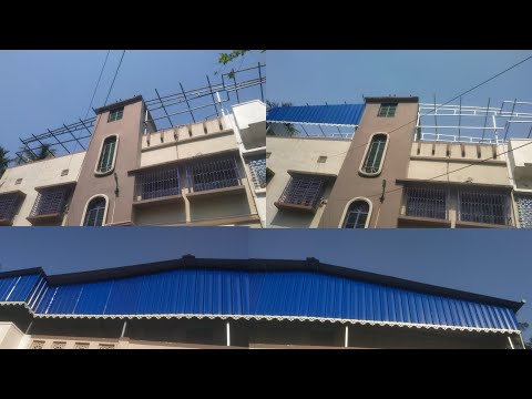 roof shed design and making ideas for home | प्रोफाइल शीट का रूफ शेड..