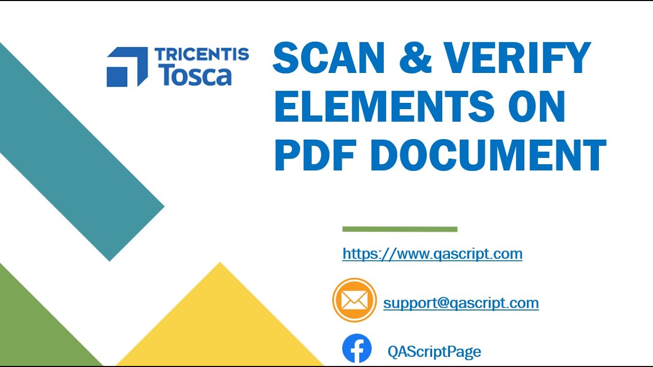 Tosca Tutorial | Lesson 23 - Scan and Verify different elements on a PDF document | PDF Engine |