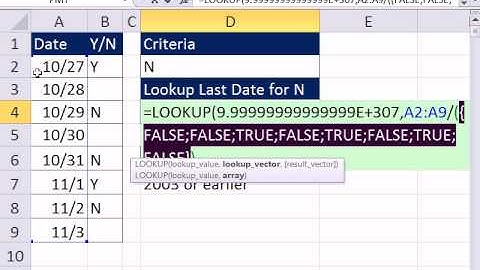 Excel Magic Trick 844: Last Date In Column A For "N" In Column B