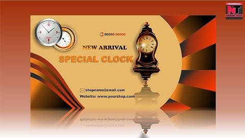 Wall Clock Shop Banner Design In CorelDRAW