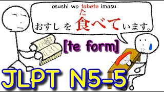 ##5 JLPT N5-5【te form verb】I’m eating Sushi.