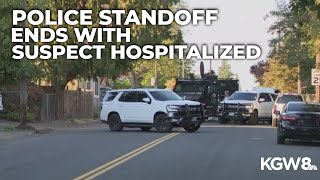 Police standoff in Southeast Portland ends with suspect critically injured