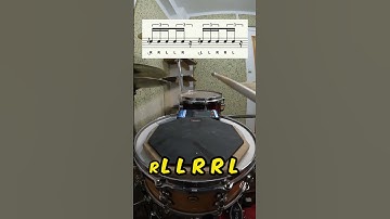 🎼 FLAM exercise on the PRACTICE PAD! Beginner drum tutorial. #shorts #drumlessons #practicepad