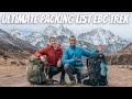 Everest base camp trek nepal  ultimate packing list