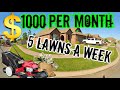 HOW TO MAKE AN EXTRA $1000 A MONTH - low cost business to start up lawn care - side hustle for money