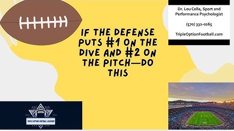 If the Defense Puts #1 on the Dive and #2 on the Pitch—Do THIS