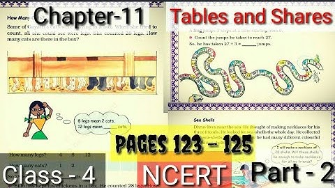 Tables and Shares || NCERT| Class-4||Chapter-11 || |Math-Magic|| Easy way || Part 2 Pages 123-125