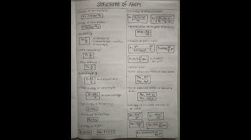 Structure of Atom Class 11 all formulas Best Notes for exam #shorts
