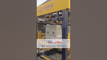 Qilu fully automatic palletizer #block #machine #factory #blockmachine #manufacturing #brick