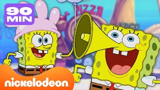 Bob Esponja | Cada Local da Fenda do Biquíni! | Compilação de 2 Hora | Bob Esponja em Português