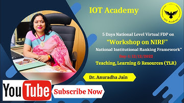 NIRF – Teaching, Learning & Resources (TLR)