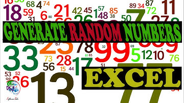 Generate Random Numbers In Excel | easy excel ( in Urdu / Hindi )