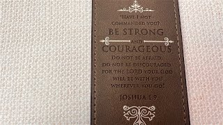 Christian Art Gifts Faith-Based Joshua 1:9 Leather Scripture Bookmark Review