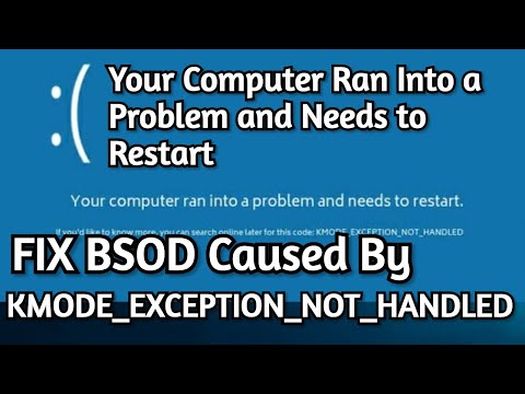 Fix: KMODE EXCEPTION NOT HANDLED on Windows 10 | Blue Screen Restart Fix hqdefault