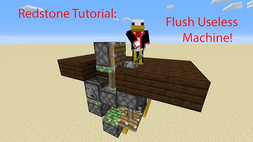 Flush Simple Useless Machine; Minecraft Redstone Tutorial