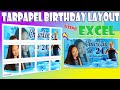 HOW TO MAKE TARPAPEL/TARPAULIN BIRTHDAY LAYOUT USING MS EXCEL II TARPAPEL BIRTHDAY LAYOUT