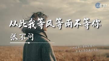 张不问 - 从此我等风等雨不等你「不再为谁委屈了自己」【🎧AI高质音乐｜拼音动态歌词】#coolsong酷歌