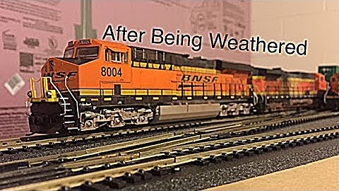 My BNSF ES44C4 After Being Weathered!