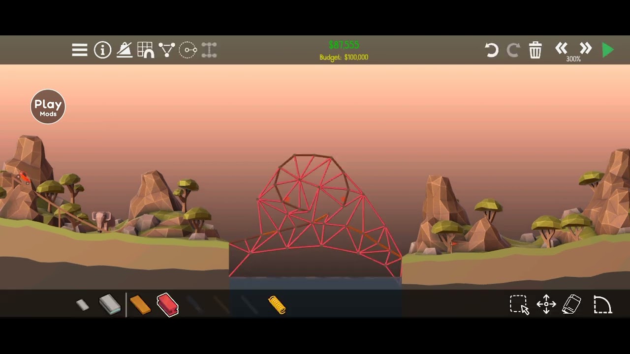 Polybridge 2 level 3-15 Simple solutions gameplay - YouTube