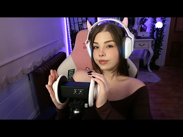ASMR lotion ear massage with mouth clicking (no talking)