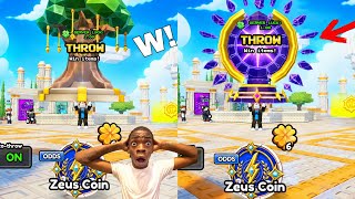 I Got zeus Coin and The Big Bang in Throw a Coin 😱| NEW UPDATE 
