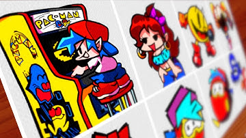 Drawing  Friday Night Funkin | Pac-Man V1 & V2  (Arcade World/Ghostly Adventures) (FNF Drawing Mod)