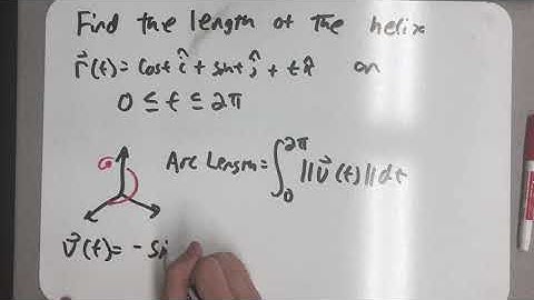Arc length of a helix