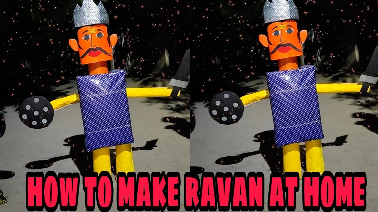 How to make ravan at home🖌️🖼️🎨 