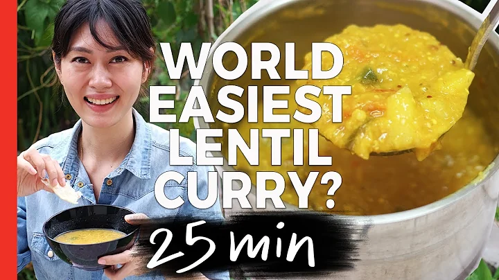 EASY Vegan Lentil Curry Recipe - 25 Minutes + 3 St...