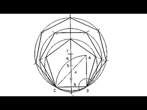 رسم اى مضلع منتظم بالطريقة العامة  -  رسم هندسى وفنى - الصف الاول الثانوى الصناعى