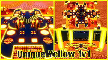 Most Unique Yellow 1v1 Map Tutorial *EASY* - Fortnite Creative - #FleaTop5