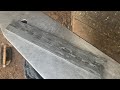 Canister Damascus San mai Bowie knife part one: making the steel