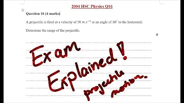 2004 HSC Physics Q16 - Finding the horizontal displacement of projectile