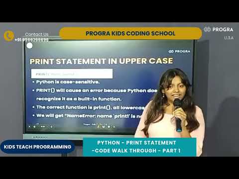 Python   Print Statement | Code walk through   Part 1 by Grade 9 Student #python #education #kids